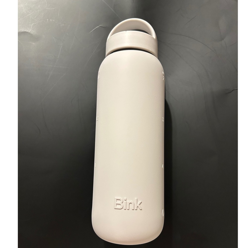 Bink Day Bottle White Glass Water Bottle with Silicone Sleeve 800ml 27oz